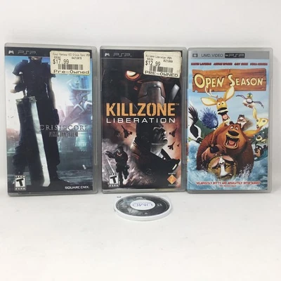 Sony PSP Juego Lote de 3 y 1 UMD Sin Probar Como Está Crisis Core Killzone Ghost Recon 2 Foto 1 de 4
