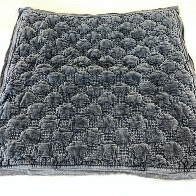 FALSA ACOLCHADA PUNTO CELOSÍA TERCIOPELO GRANERO CERÁMICA, EURO ~ Azul Cobalto Foto 1 de 4