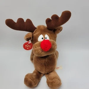 RADAR Plush Stuffed Reindeer Russ Berrie Luv Pets Christmas  10'' Tag 828 Red - Picture 1 of 8