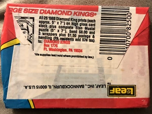 1988 Donruss Baseball Card Wax Pack George Brett Royals Showing On Back - Picture 1 of 3