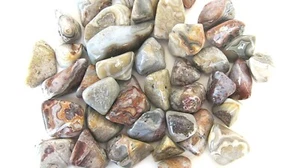 Six Crazy Lace Agate Tumbled Stones 20-30mm Healing Crystals Reiki Focus Artists - Picture 1 of 2