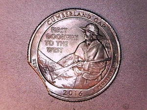 2016-P Cumberland Gap Quarter - Nice Curved Clip - Tough Series for Errors! - Picture 1 of 5