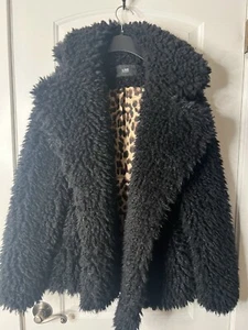 LINE The label Emile Shearling Jacket XL Coat Eyelash Fluffy Shaggy Wooly Mink - Picture 1 of 20