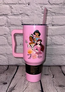 Disney Prinzessinnen Edelstahl Rosa Becher mit Strohhalm, 40 Unzen Rarität Tasse - Bild 1 von 3