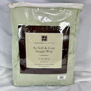CONCIERGE COLLECTION So Soft & Cozy Snuggle Wrap 66” X 62” Olive Green - Picture 1 of 6