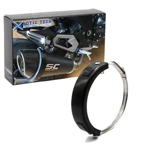 Universal Motorcycle Oval Exhaust Protector Can Cover For 100mm-160mm Motorbike - Picture 1 of 8