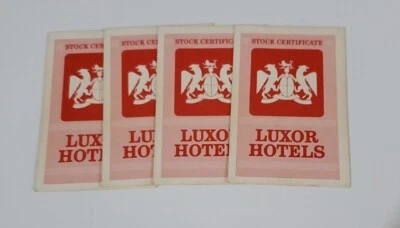 4 X  1968 Acquire Board Game Replacement Piece Stock Cards Luxor Hotels - Image 1 of 3
