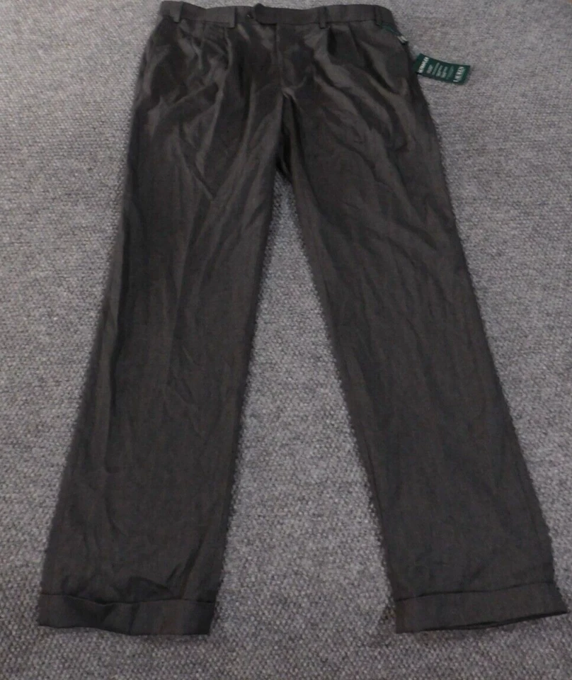 Ralph Lauren Mens Gray Suit Dress Pants 36 X 34 Stretch Fit Grey Trousers