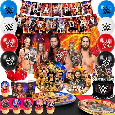 WWE Wrestling Match Birthday Party Decoration Wrestling Party Supplies Balloons - Image 1 of 4