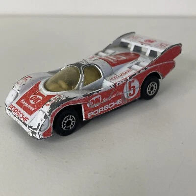 Voiture miniature Porsche 956 Edocar 1986 n°44 Blanc 1:64 Métal Mauvais État - Photo 1/4