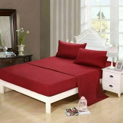 1000TC Solid Colors Bed Sheet Sets ~Egyptian Cotton US~King Size ~at Best Prices - Image 1 of 4