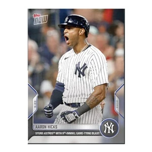 2022 Topps Now #400 Aaron Hicks Yankees (PR-387) - Picture 1 of 2
