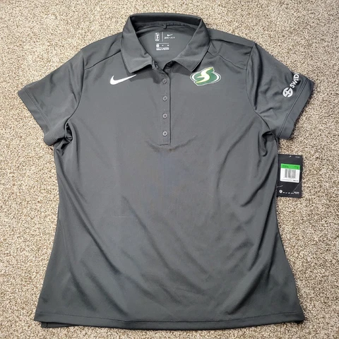 Nike Seattle Storm WNBA Gray Dri-Fit Polo Women's Size XL New With Tags MSRP $60 Cover
