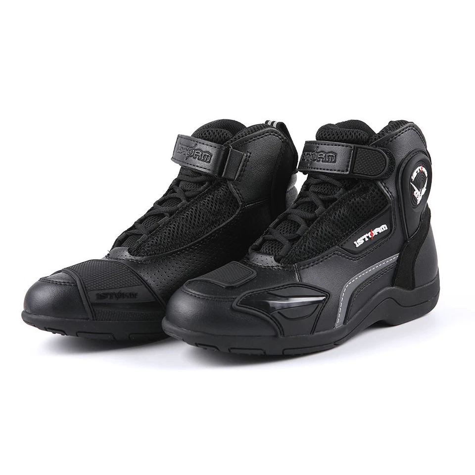 Botas de motocicleta para hombre 1Storm para ciclista carreras negras senderismo trekking botas al aire libre Foto 1 de 4