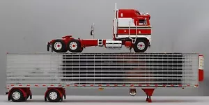 DCP 1/64 60-1557 RED & WHITE KENWORTH K100 AERODYNE LONG FRAME W/ REEFER NIB - Picture 1 of 4