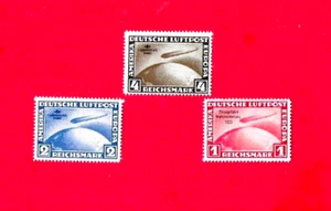 GERMANY Stamps Graf Zeppelin Chicagofahrt Polarfahrt Private Reprint MNH - Picture 1 of 2