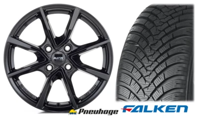 Winterräder Alu Peugeot 208 II (U) 16" Zoll schwarz Falken HS01 4x108 ET32 NEU - Bild 1 von 3