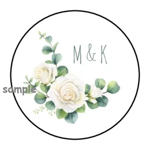 30 Personalized Wedding Stickers Favors Labels round 1.5" Bridal Shower Favors - Picture 1 of 1