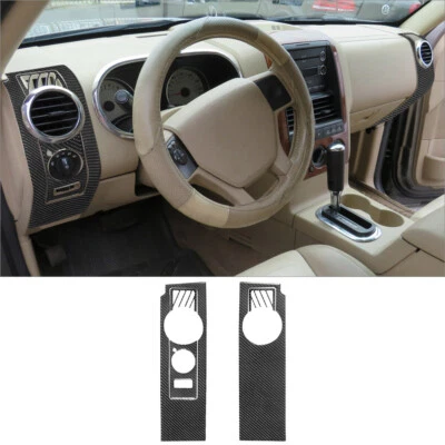 5Pcs Carbon Fiber Interior Side Air Vent Cover Trim For Ford Explorer 2008-2010 - Изображение 1 из 4