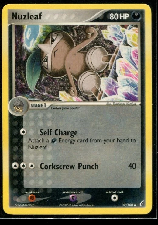 Nuzleaf - ex Crystal Guardians 39/100 2006 NM Pokemon