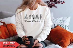 MERRY CHRISTMAS santa Custom Unisex Shirt Xmas Gift, 5 Tree (SWT) - Picture 1 of 5