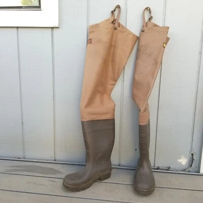 Lacrosse Duralite Boots Hip Waders waterproof Size 8 Brown Made in USA  (28D) - Image 1 of 4