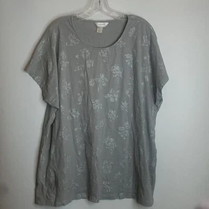CJ Banks Stretch Embossed Top 2X PLUS SIZE - Picture 1 of 6