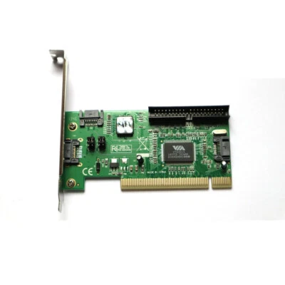 PCI 3 Port SATA +1 IDE Serial HDD ATA Card Adapter w/SATA Data Cable - Image 1 of 4