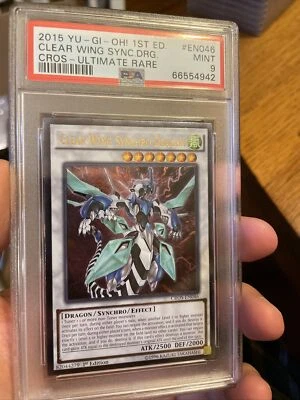 YuGiOh! CROS-EN046 Clear Wing Synchro Dragon 1st Edition Ultimate Rare PSA 9 - Image 1 of 2