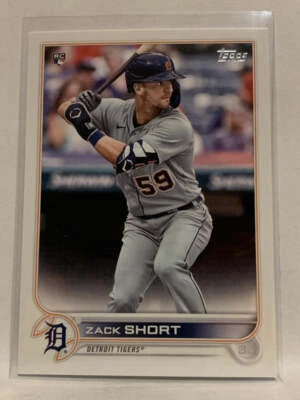#148 Zack Short Rookie Detroit Tigers 2022 Topps Series One Baseball Card MLB - Image 1 of 2