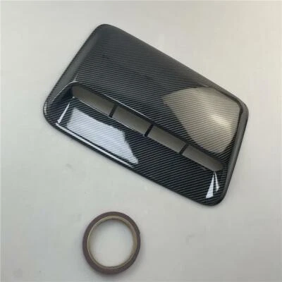  Carbon Fiber Look Car Decorative Air Flow Intake Hood Scoop Vent Bonnet Cover  - Image 1 of 4
