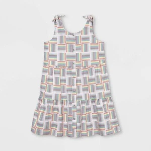 Kid’s Multicolored Unisex Sleeveless Dress. White. Size L. NWT - Picture 1 of 1