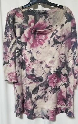 Suéter tejido estampado floral talla grande Style & Co para mujer talla XL Foto 1 de 4