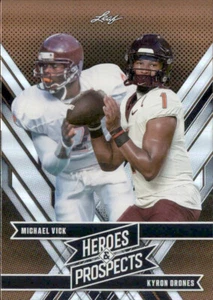 2024 Leaf Heroes & Prospects Fútbol Michael Vick / Kyron Drones #260 - Imagen 1 de 2