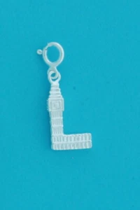 Genuine 925 Sterling Silver Clip On London Houses of Parliament & Big Ben Charm - Picture 1 of 1