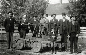 Carro de tripulación y mano Scio OREGON 1902 Southern Pacific Railroad Section - Imagen 1 de 1