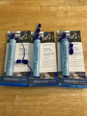 Filtro de agua personal Vestergaard LifeStraw para senderismo camping viaje lote de 3 Foto 1 de 4