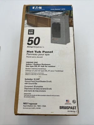 Eaton Corporation BR50SPAST 2 Pole 50A BR 水疗面板 - 全新 — 第 1/4 张图片