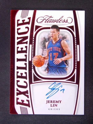 2024-25 Panini impecable Jeremy Lin Excellence rojo automático/15 Foto 1 de 2