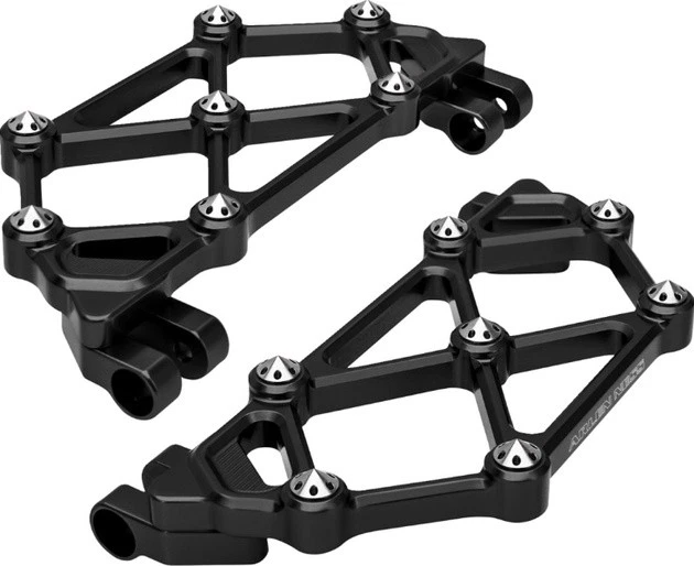 Tableros de piso Arlen Ness Mini Diamond Driver negros #410-045 Harley Davidson Foto 1 de 1