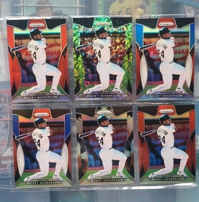 Prizm Rickey Henderson 2019 círculos verdes lima/199+Cosmic Haze+Red +R,W,B#241 Foto 1 de 3