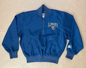 Vintage Starter Men’s S University of Maine Windbreaker Jacket Quarter Zip USA - Picture 1 of 6