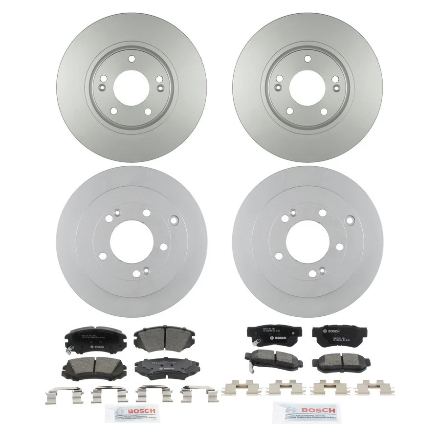 Kit de pastillas de freno y rotor de cerámica Bosch QuietCast para Hyundai Azera 2006-2009 Foto 1 de 4