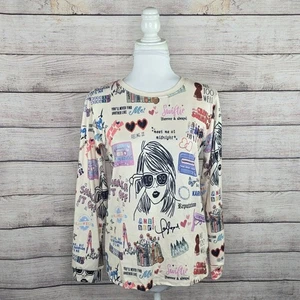 Camisa Swiftie Mediana Inspirada en Taylor Swift Manga Larga Ajustada Estampada Eras - Imagen 1 de 7