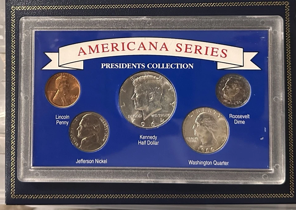 1964 Silver Coin Set Half Dollar Quarter Dime Nickel In Nice Mint Condition - Image 1 of 2