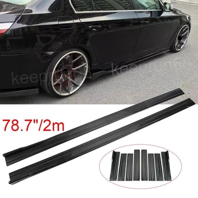 Carbon Fiber 78.7''/2m Side Skirts Extensions Rocker Panel Lip For Honda Accord Foto 1 de 4