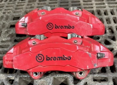 2018-2023 KIA STINGER RWD LEFT RIGHT FRONT BRAKE CALIPERS OEM BREMBO SET - Image 1 of 4