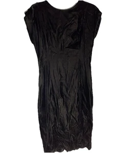 Kwai Damen Samtkleid schwarz Flügelärmel Glamourös romantisch Y2K Schleife hinten offen 12 - Bild 1 von 9