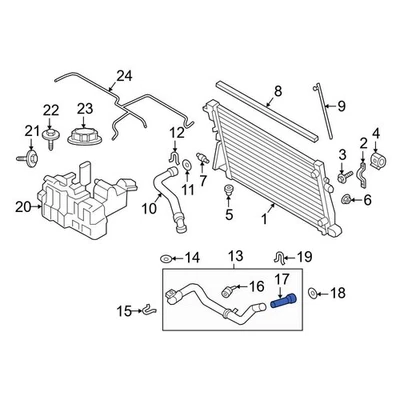 For Ford F-450 Super Duty 21-24 Ford HC3Z18B402C Radiator Coolant Hose Adapter Foto 1 de 4