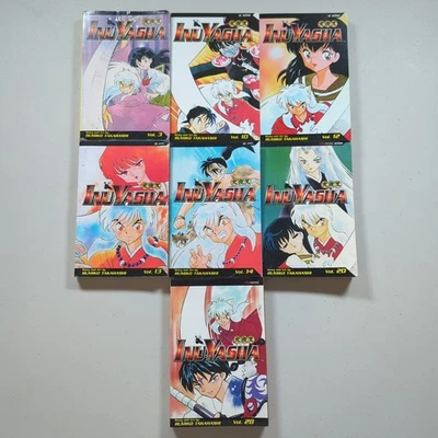 INUYASHA Manga Lot Of 7 Volumes 3, 10, 12 - 14, 20, 28,Rumiko Takahashi English  - Image 1 of 4